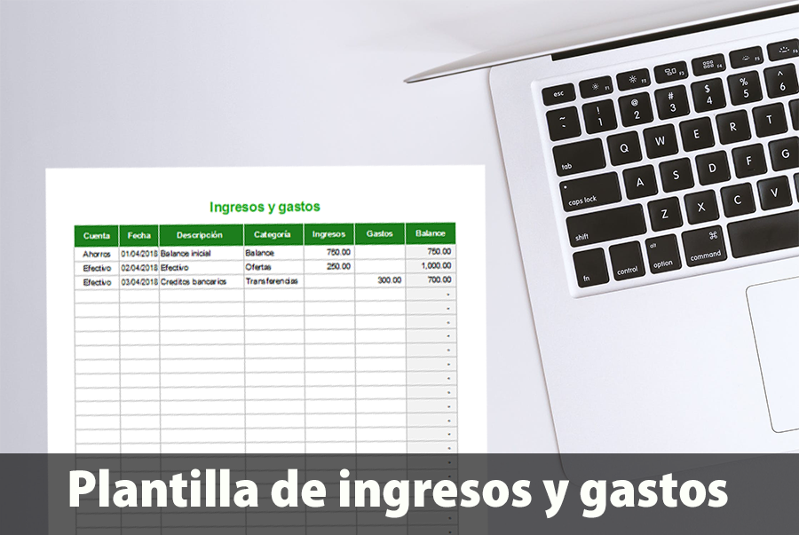 Plantilla de seguimiento de ingresos y gastos en Excel