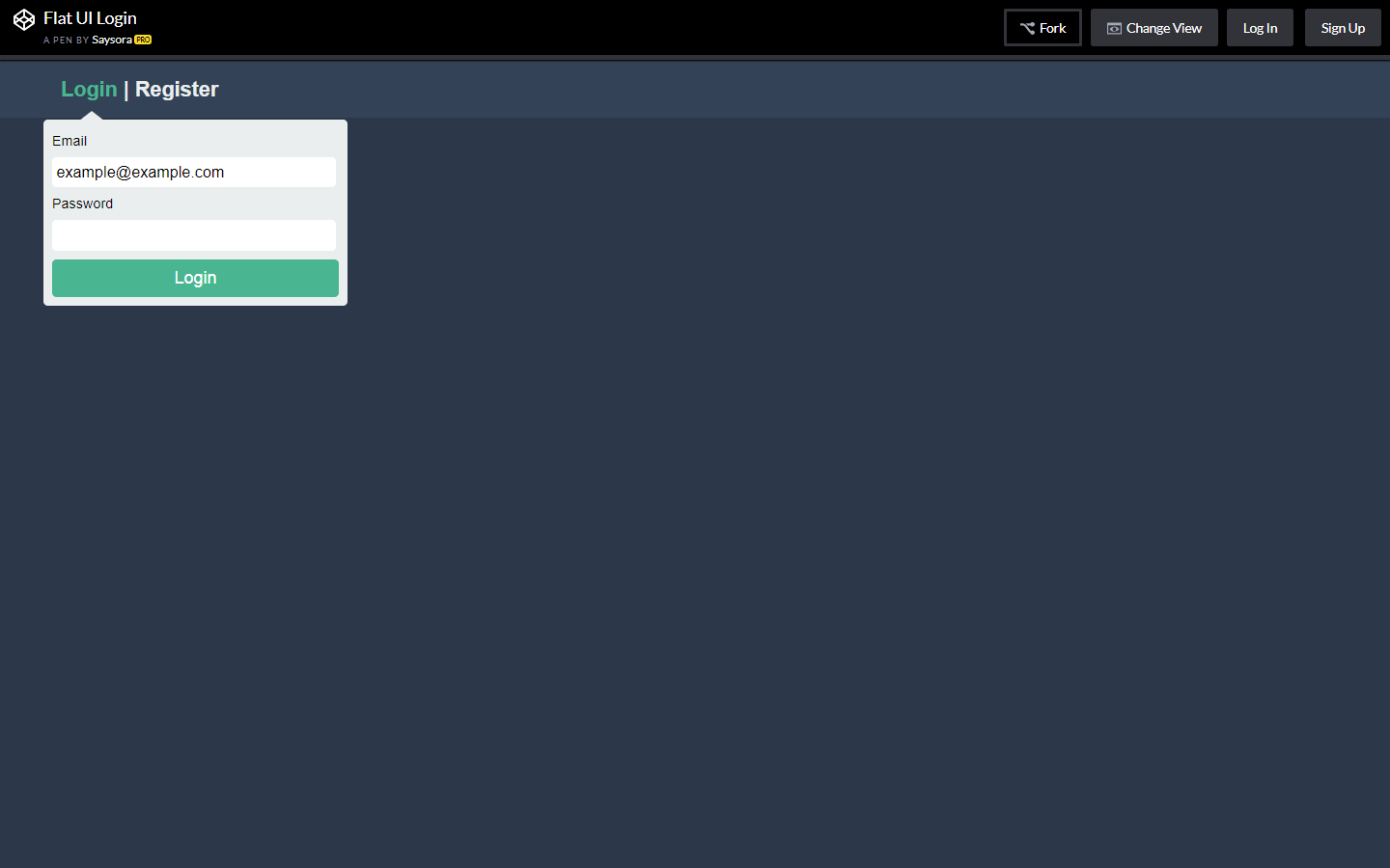 Flat UI Login