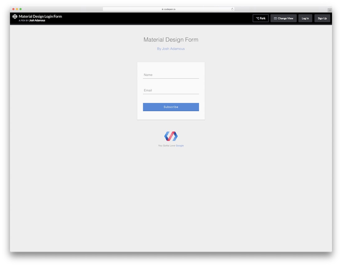 material-design-login-form