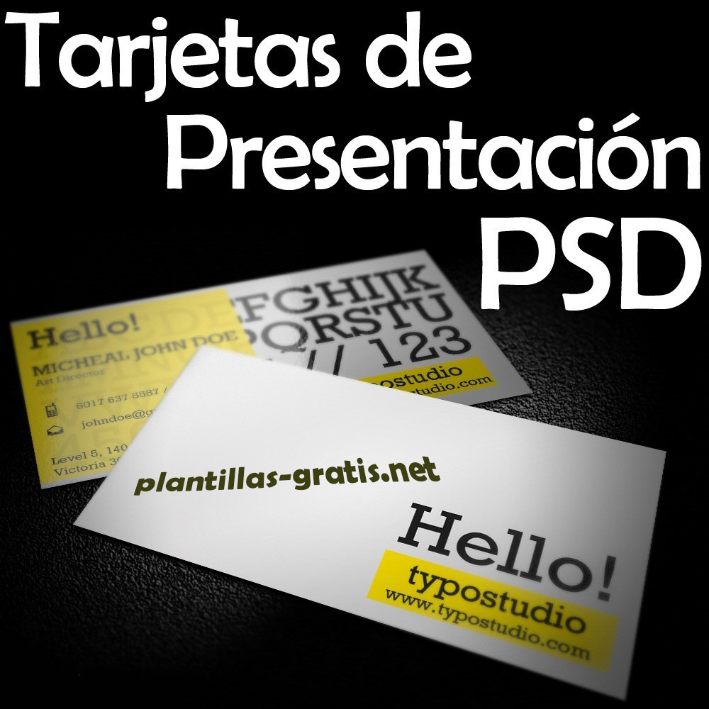 20 plantillas gratuitas en formato PSD para crear tarjetas de presentación