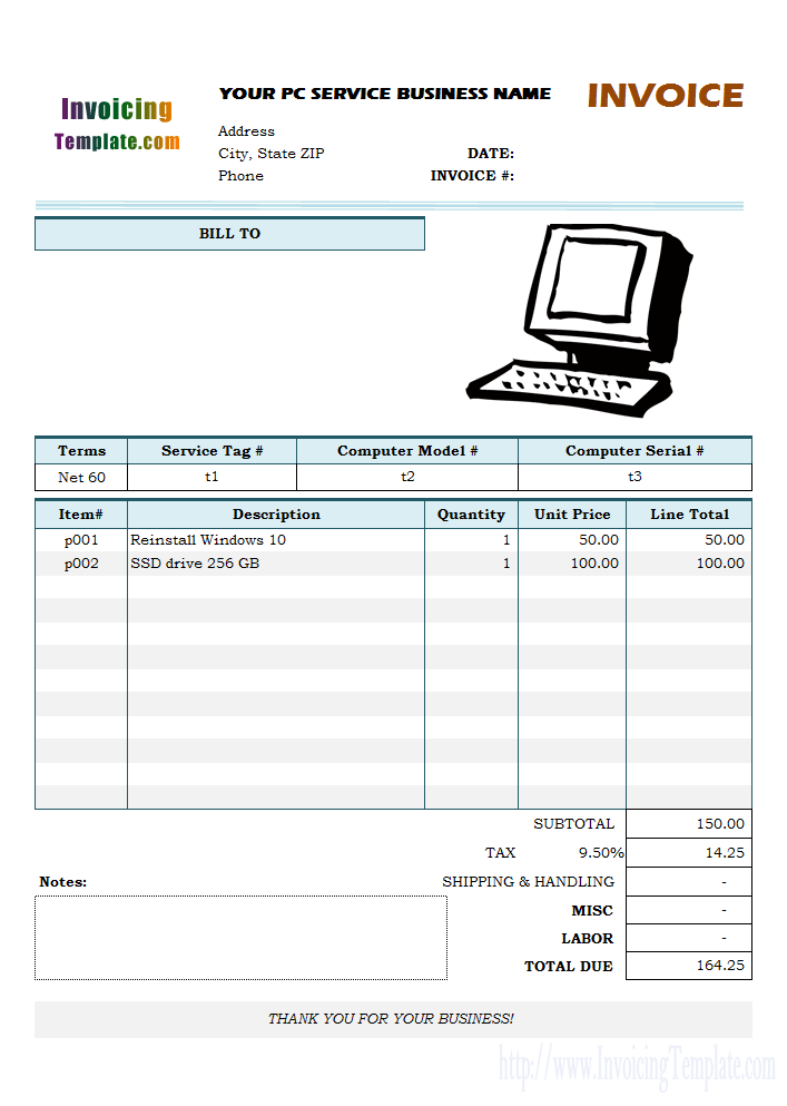 bill-format-computer-repair-service