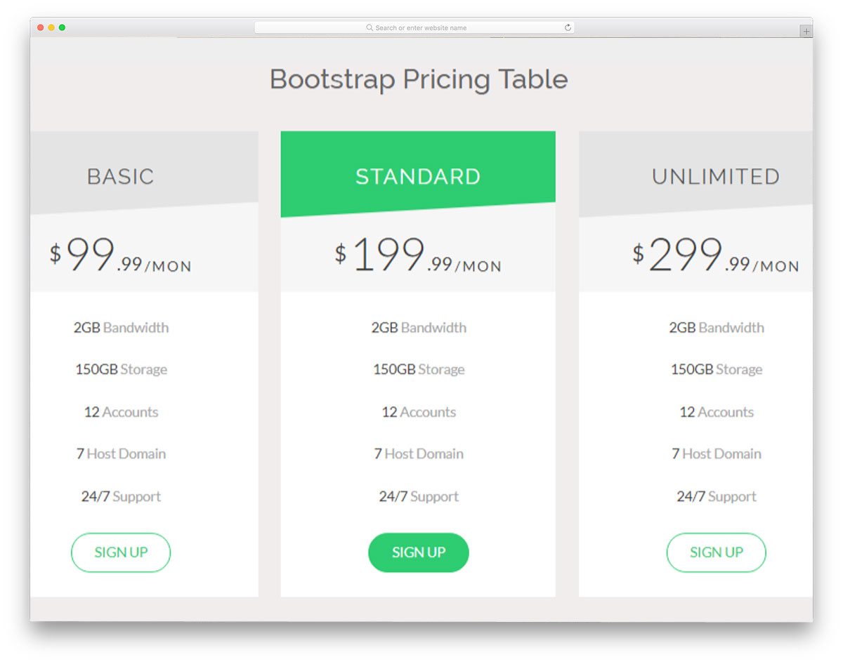 bootstrap-pricing-table