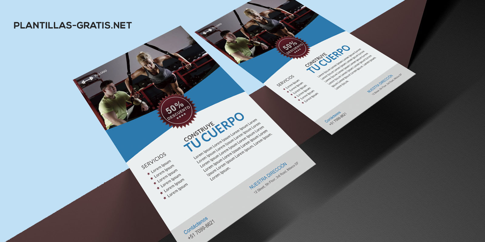 Descarga Flyer de promoción de fitness