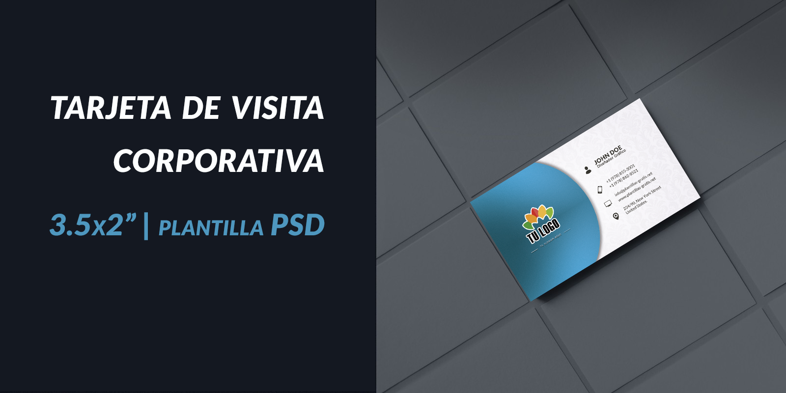Tarjeta de visita corporativa PSD - descarga gratis