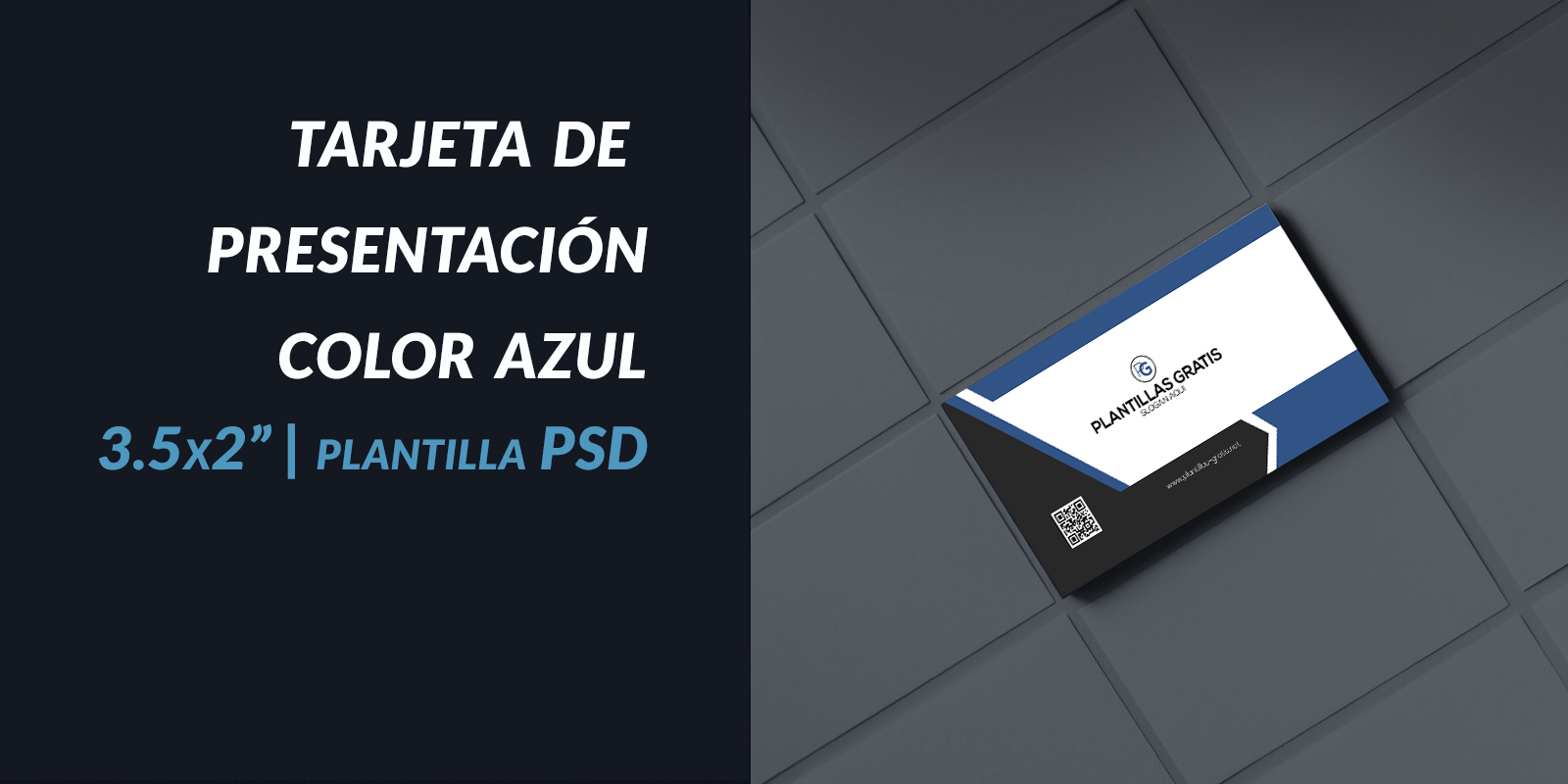 Tarjeta de presentación color azul - descarga gratis