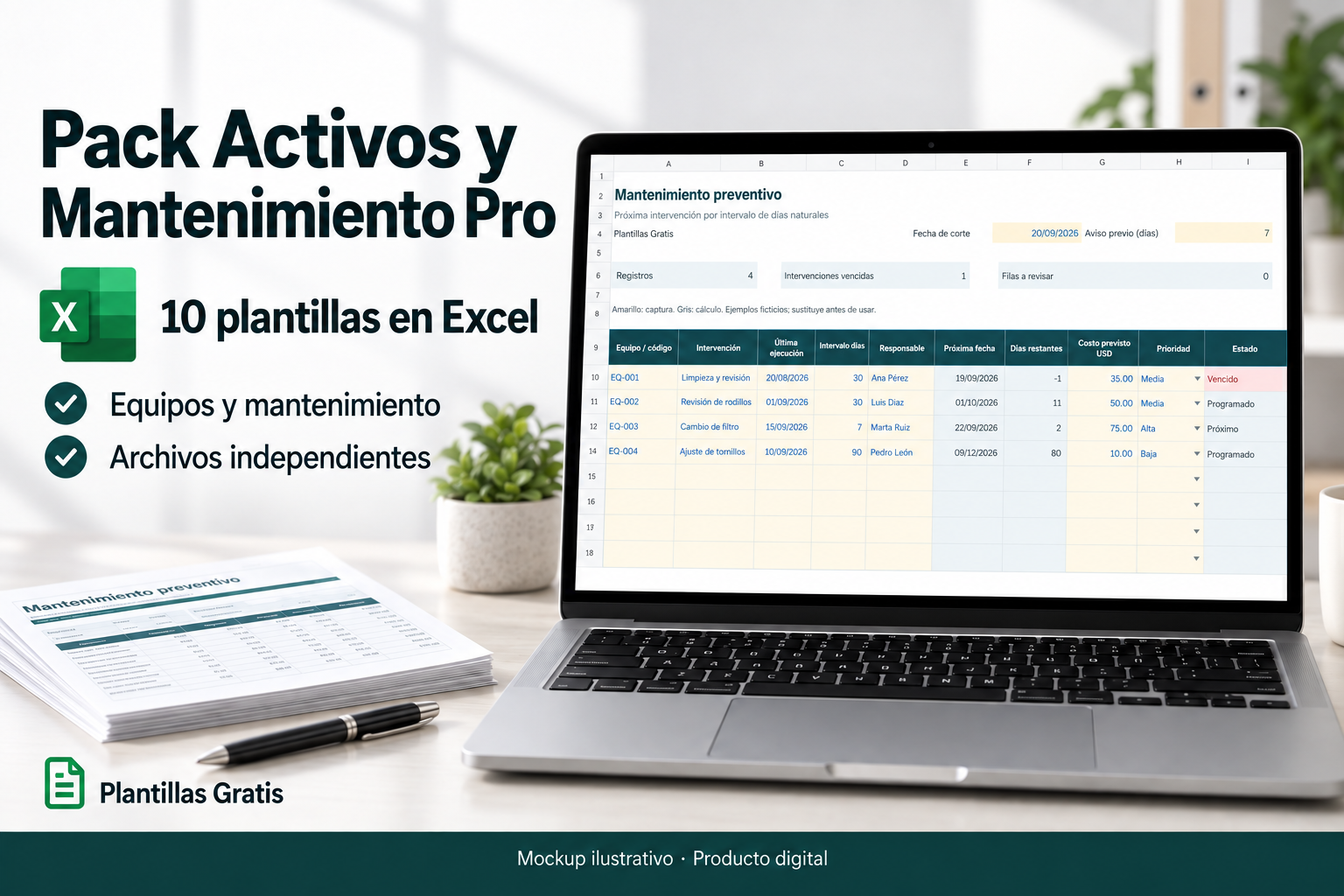 Pack Activos y Mantenimiento Pro