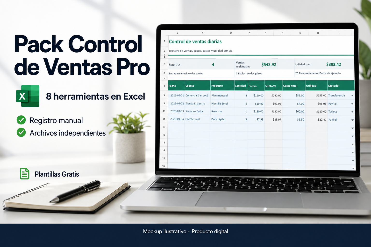 Pack Control de Ventas Pro