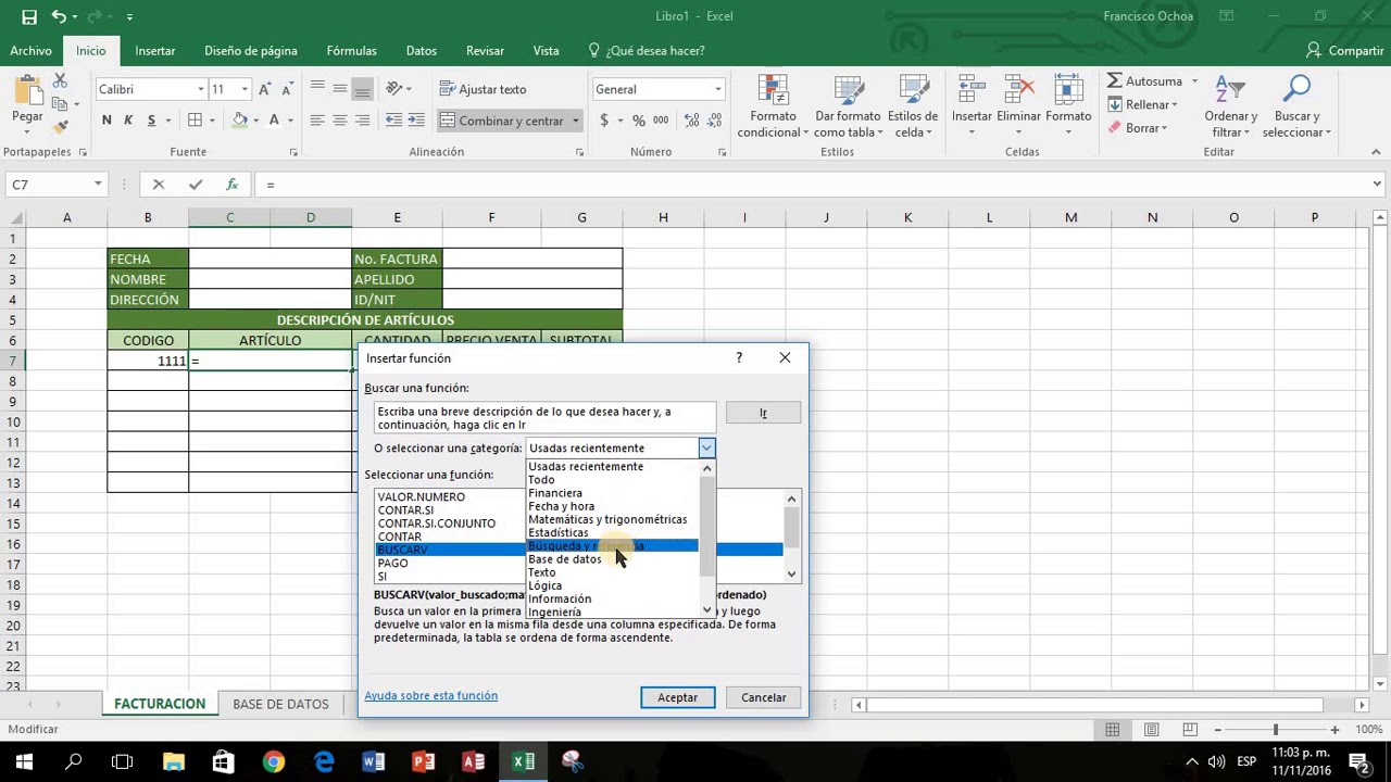 Cómo hacer una factura automática desde cero con bases de datos y protección hoja Excel