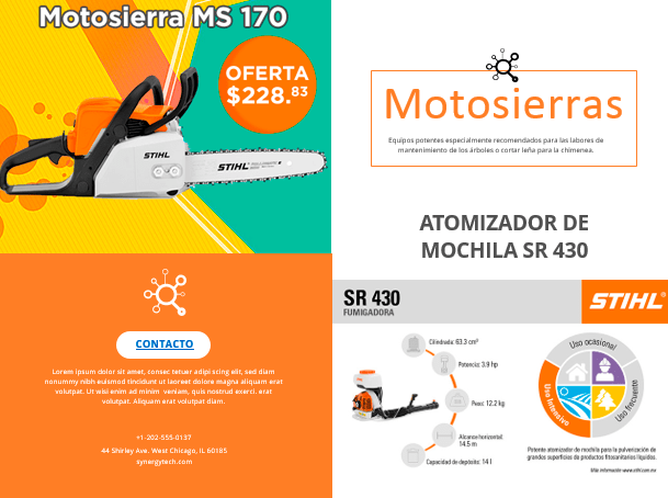 Catalogo de productos diseñado en Microsoft Word