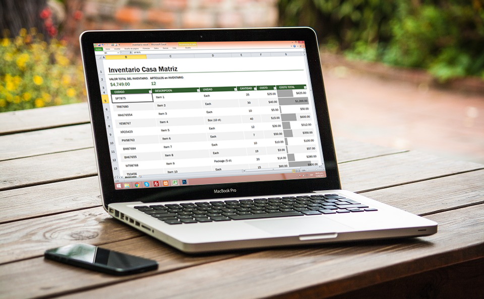 Plantilla excel para inventario