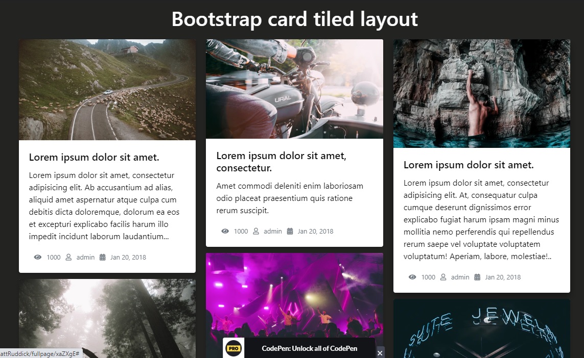 10 ejemplos de tarjetas en Bootstrap