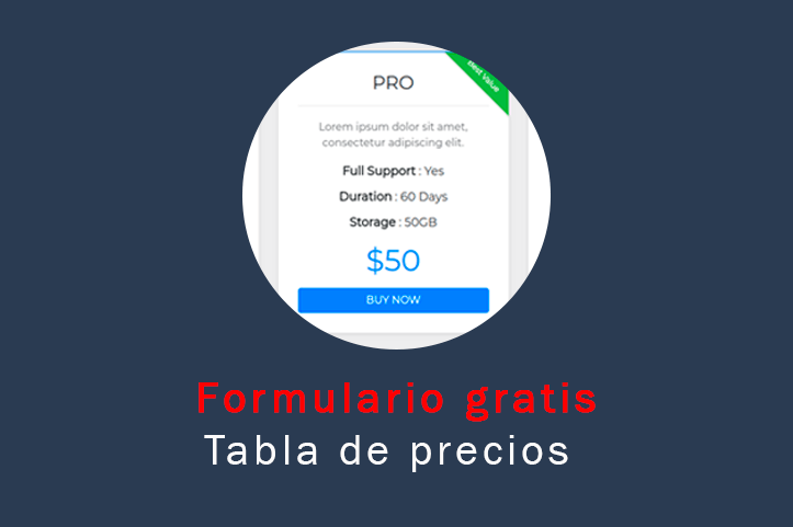 Tabla de precios responsive desarrollada con Bootstrap 4